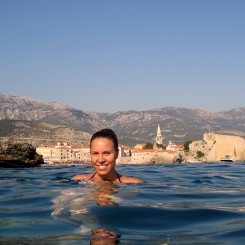 Me, Swimming in the Waters of Budva, Montenegro